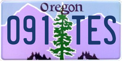 OR license plate 091TES