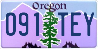 OR license plate 091TEY