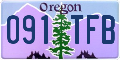 OR license plate 091TFB