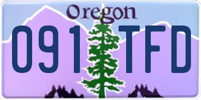 OR license plate 091TFD
