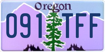 OR license plate 091TFF