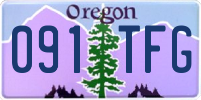 OR license plate 091TFG