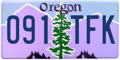 OR license plate 091TFK