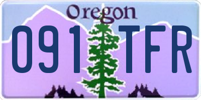 OR license plate 091TFR