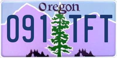 OR license plate 091TFT