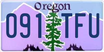 OR license plate 091TFU