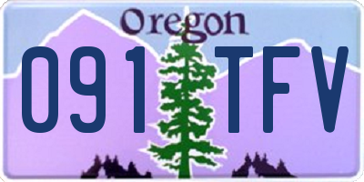 OR license plate 091TFV