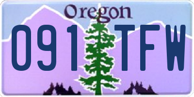 OR license plate 091TFW