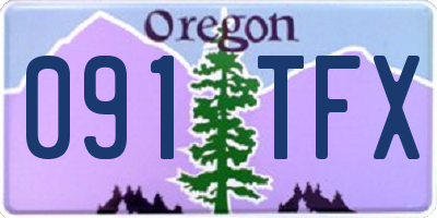OR license plate 091TFX