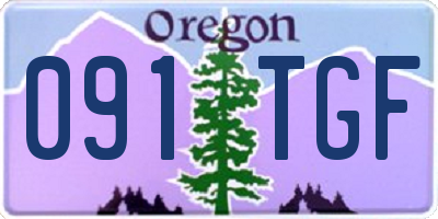 OR license plate 091TGF