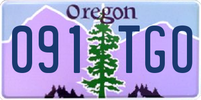 OR license plate 091TGO