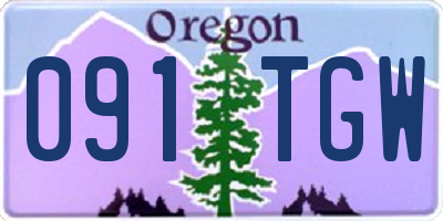 OR license plate 091TGW