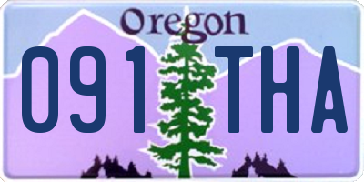 OR license plate 091THA
