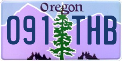 OR license plate 091THB