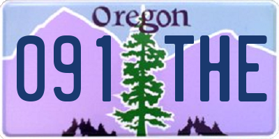 OR license plate 091THE