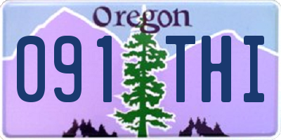 OR license plate 091THI