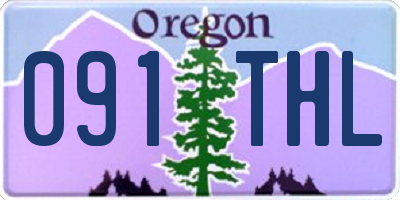 OR license plate 091THL