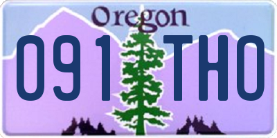 OR license plate 091THO