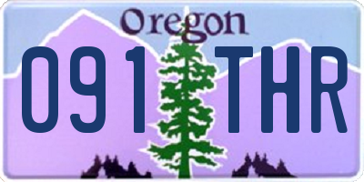 OR license plate 091THR