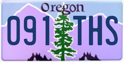 OR license plate 091THS