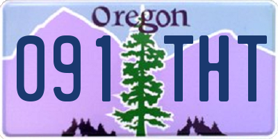 OR license plate 091THT