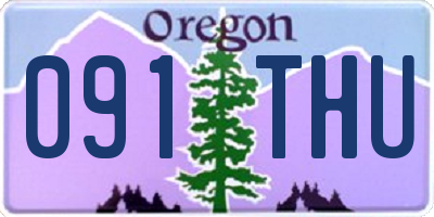 OR license plate 091THU