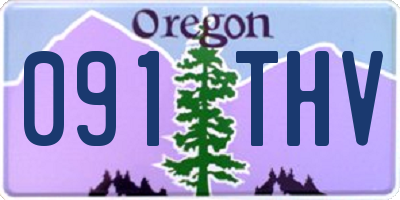 OR license plate 091THV
