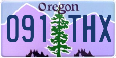 OR license plate 091THX