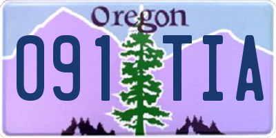 OR license plate 091TIA