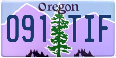 OR license plate 091TIF