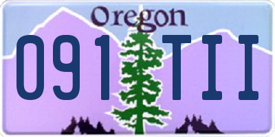 OR license plate 091TII