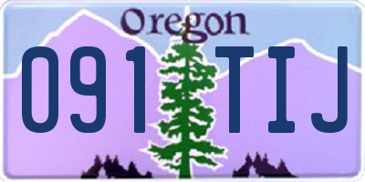 OR license plate 091TIJ