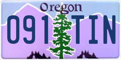 OR license plate 091TIN