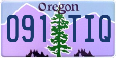 OR license plate 091TIQ