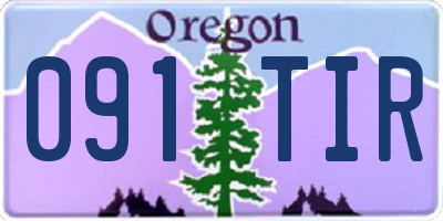 OR license plate 091TIR