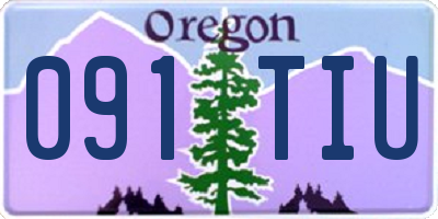 OR license plate 091TIU