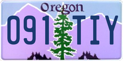 OR license plate 091TIY