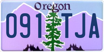 OR license plate 091TJA