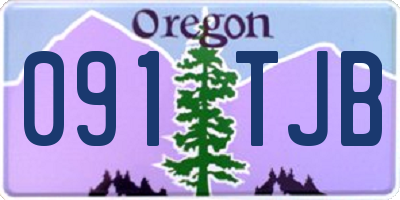 OR license plate 091TJB