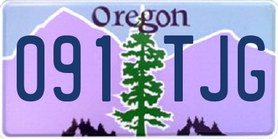 OR license plate 091TJG