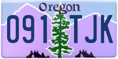 OR license plate 091TJK