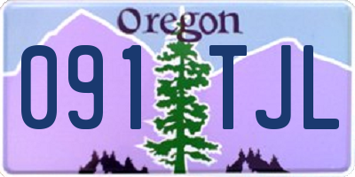 OR license plate 091TJL