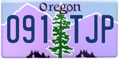 OR license plate 091TJP
