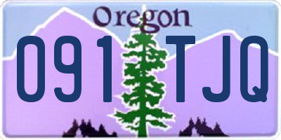 OR license plate 091TJQ