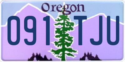 OR license plate 091TJU
