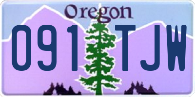 OR license plate 091TJW