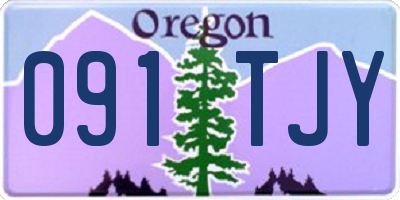 OR license plate 091TJY