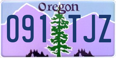 OR license plate 091TJZ
