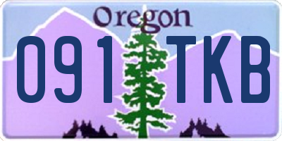 OR license plate 091TKB