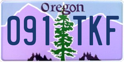 OR license plate 091TKF